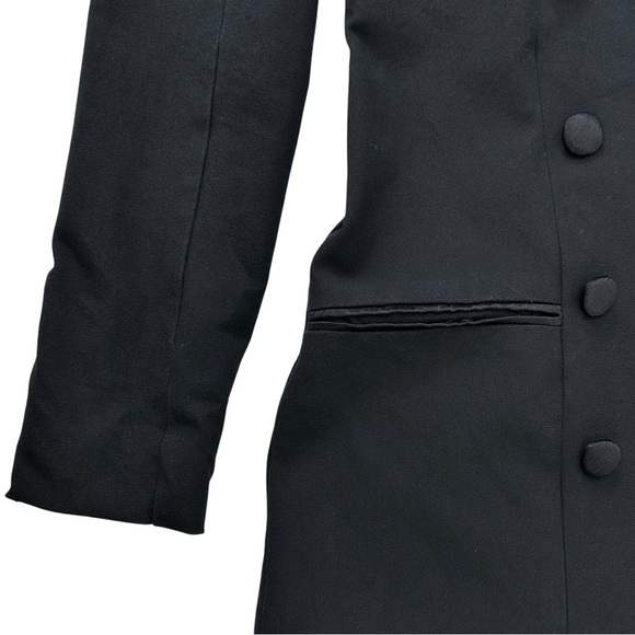 Zara Black One Shoulder Tuxedo Blazer Style Cocktail Mini Dress sz M - Picture 5 of 9